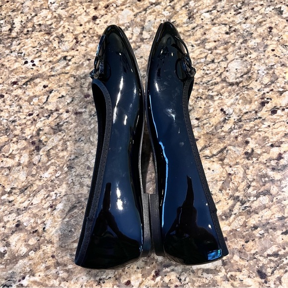 Cider Womens 39 Faux Patent Leather Bow Decor Square Toe Ballet Mary Jane Flats - Picture 11 of 15